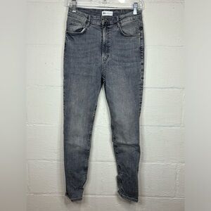 Zara Woman’S Casual Denim Grey Neutral Skinny Jeans Size 6
